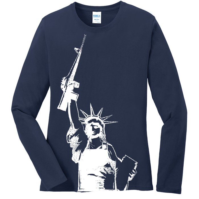 Come & Take It Liberty Gun & Second Amendment Ladies Long Sleeve Shirt