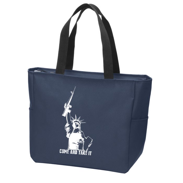 Come & Take It Liberty Gun & Second Amendment Zip Tote Bag