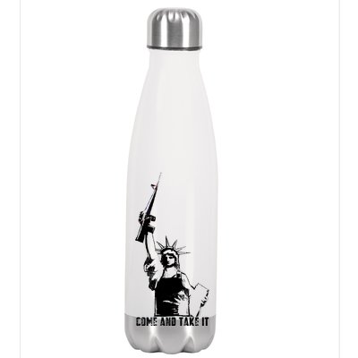 Come & Take It Liberty Gun & Second Amendment Stainless Steel Insulated Water Bottle