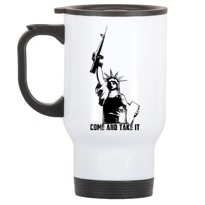 Come & Take It Liberty Gun & Second Amendment Stainless Steel Travel Mug