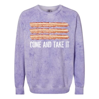 Come and Take It Bacon Colorblast Crewneck Sweatshirt