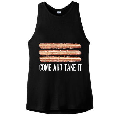 Come and Take It Bacon Ladies PosiCharge Tri-Blend Wicking Tank