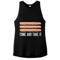 Come and Take It Bacon Ladies PosiCharge Tri-Blend Wicking Tank