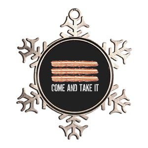 Come and Take It Bacon Metallic Star Ornament