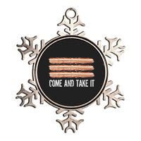 Come and Take It Bacon Metallic Star Ornament