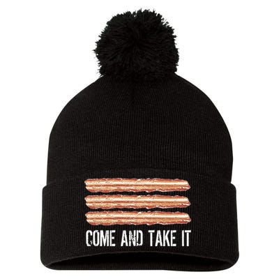 Come and Take It Bacon Pom Pom 12in Knit Beanie