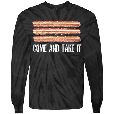 Come and Take It Bacon Tie-Dye Long Sleeve Shirt