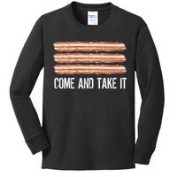 Come and Take It Bacon Kids Long Sleeve Shirt