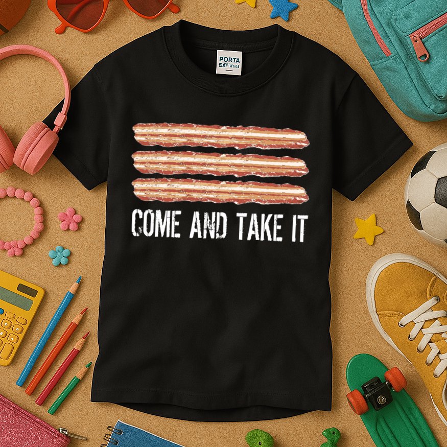 Come and Take It Bacon Kids T-Shirt