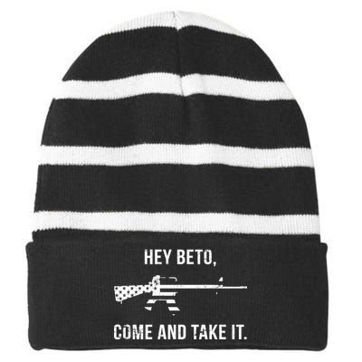 Come And Take It Beto Striped Beanie with Solid Band