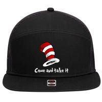 Come And take It Funny 7 Panel Mesh Trucker Snapback Hat