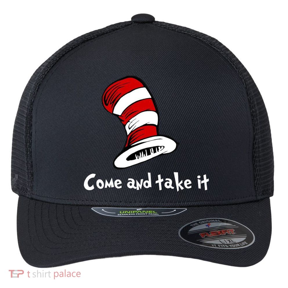 Come And take It Funny Flexfit Unipanel Trucker Cap