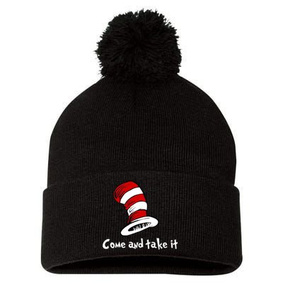 Come And take It Funny Pom Pom 12in Knit Beanie