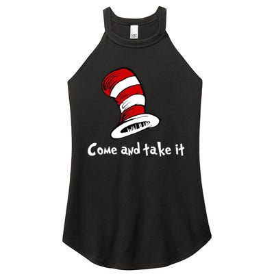 Come And take It Funny Women's Perfect Tri Rocker Tank
