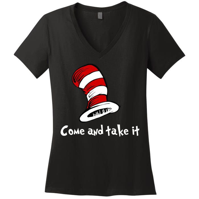Come And take It Funny Women's V-Neck T-Shirt