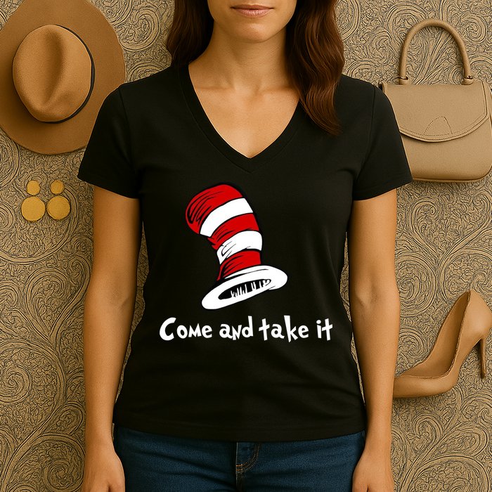 Come And take It Funny Women's V-Neck T-Shirt