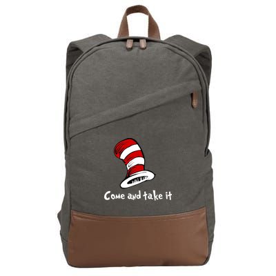 Come And take It Funny Cotton Canvas Backpack