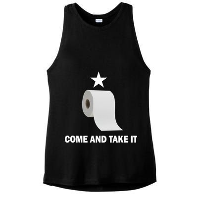 Come and Take It Funny Toilet Paper  Ladies PosiCharge Tri-Blend Wicking Tank