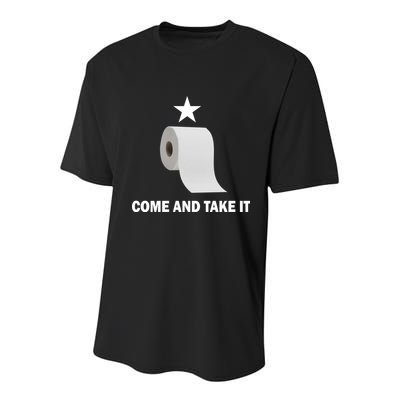 Come and Take It Funny Toilet Paper  Youth Performance Sprint T-Shirt