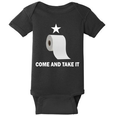 Come and Take It Funny Toilet Paper  Baby Bodysuit