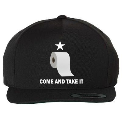 Come and Take It Funny Toilet Paper  Wool Snapback Cap