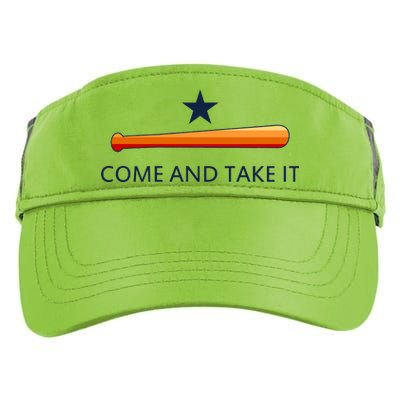 Come and Take It Houston Vintage Baseball Bat Flag Adult Drive Performance Visor