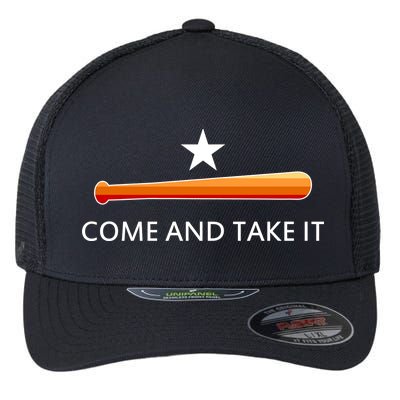 Come and Take It Houston Vintage Baseball Bat Flag Flexfit Unipanel Trucker Cap