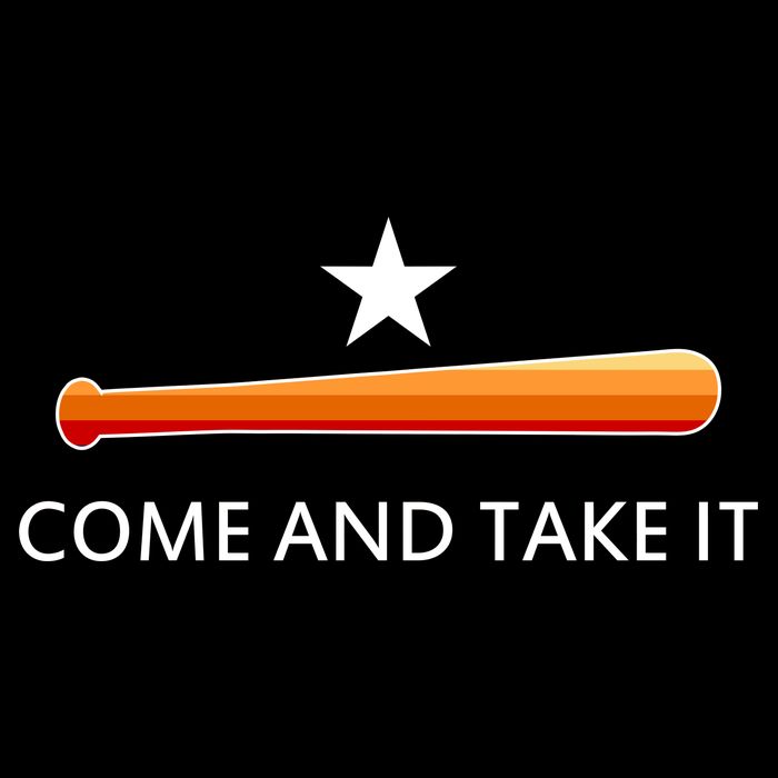 Come and Take It Houston Vintage Baseball Bat Flag Backpack