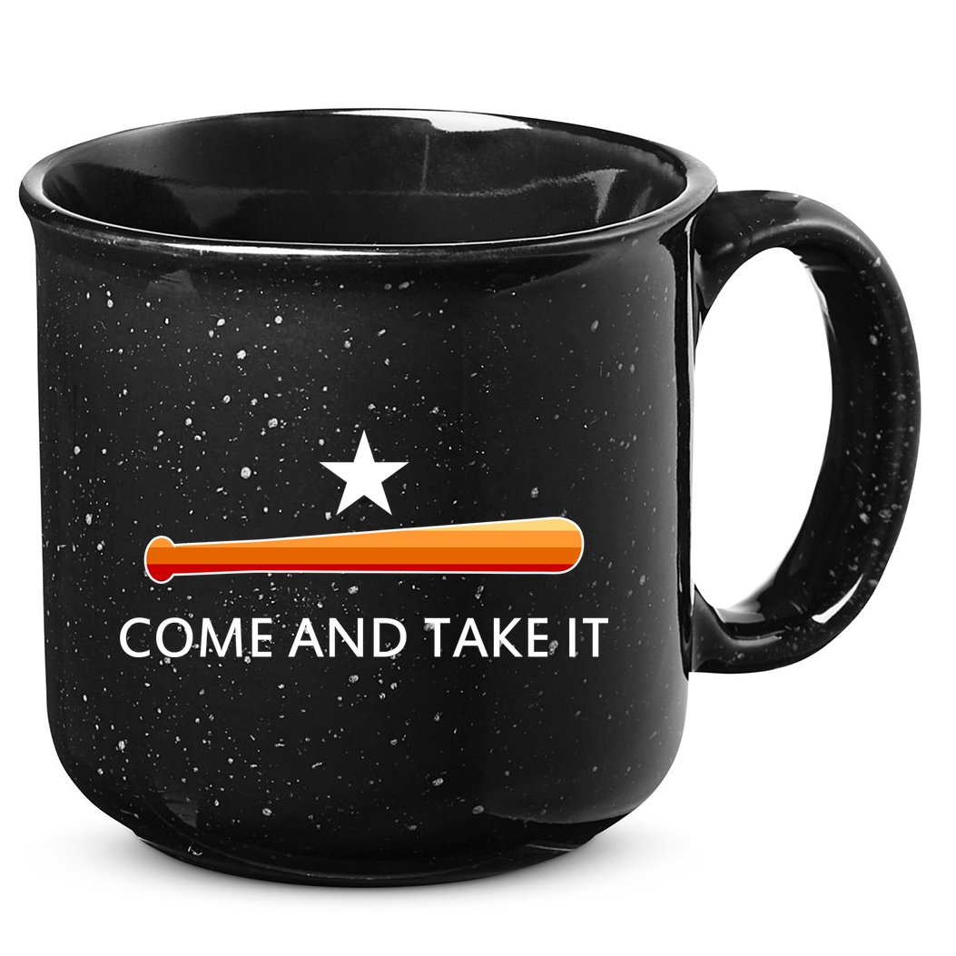 Come and Take It Houston Vintage Baseball Bat Flag 15oz Campfire Ceramic Mug