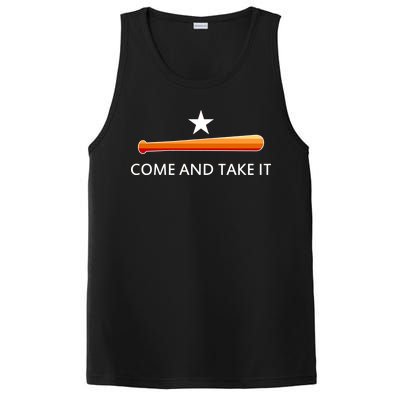 Come and Take It Houston Vintage Baseball Bat Flag PosiCharge Competitor Tank