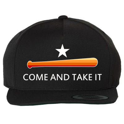 Come and Take It Houston Vintage Baseball Bat Flag Wool Snapback Cap