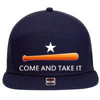 Come and Take It Houston Vintage Baseball Bat Flag 7 Panel Mesh Trucker Snapback Hat