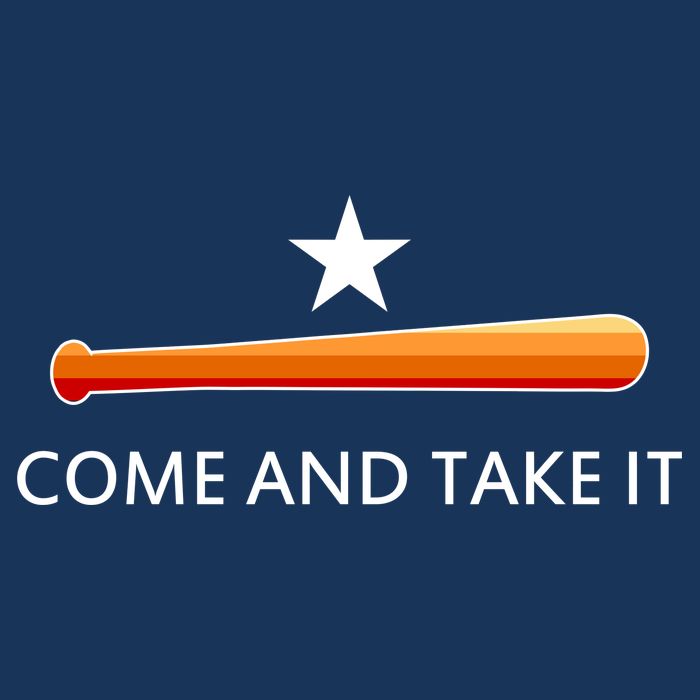 Come and Take It Houston Vintage Baseball Bat Flag Apron