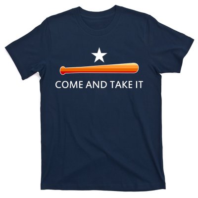 Come and Take It Houston Vintage Baseball Bat Flag T-Shirt