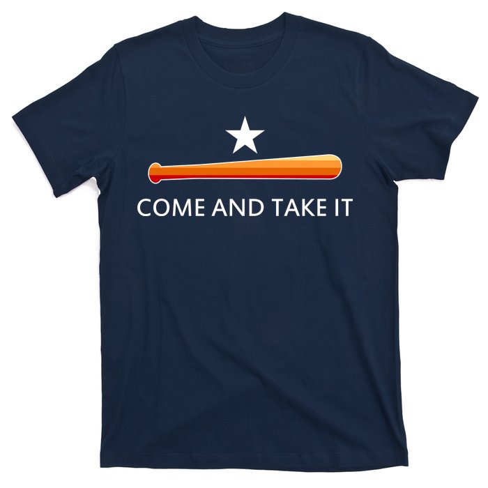 Come and Take It Houston Vintage Baseball Bat Flag T-Shirt