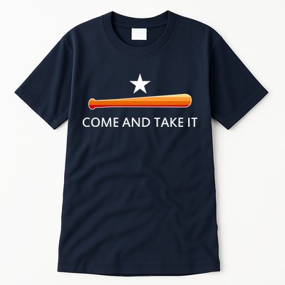 Come and Take It Houston Vintage Baseball Bat Flag Tall T-Shirt