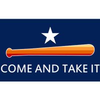 Come and Take It Houston Vintage Baseball Bat Flag Bumper Sticker