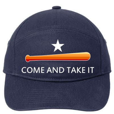 Come and Take It Houston Vintage Baseball Bat Flag 7-Panel Snapback Hat