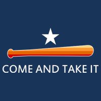 Come and Take It Houston Vintage Baseball Bat Flag 7-Panel Snapback Hat