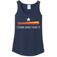 Come and Take It Houston Vintage Baseball Bat Flag Ladies Essential Tank