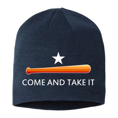 Come and Take It Houston Vintage Baseball Bat Flag Sustainable Beanie