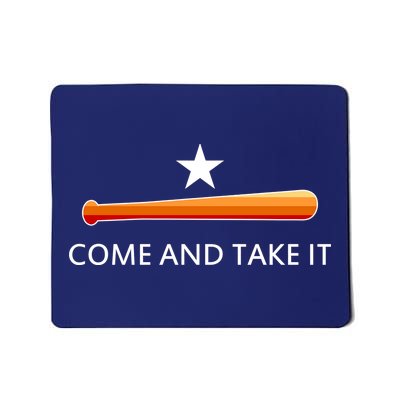 Come and Take It Houston Vintage Baseball Bat Flag Mousepad