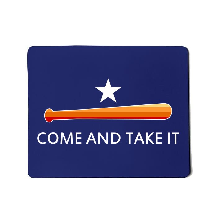 Come and Take It Houston Vintage Baseball Bat Flag Mousepad