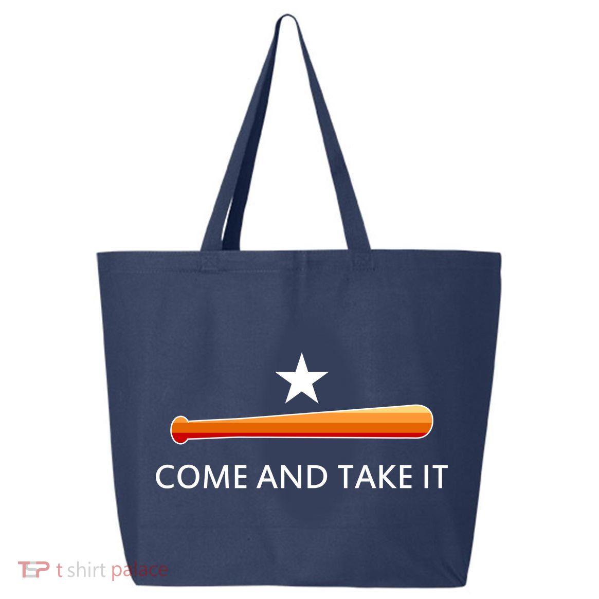 Come and Take It Houston Vintage Baseball Bat Flag 25L Jumbo Tote