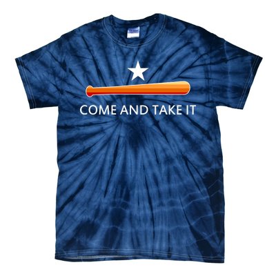 Come and Take It Houston Vintage Baseball Bat Flag Tie-Dye T-Shirt