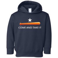 Come and Take It Houston Vintage Baseball Bat Flag Toddler Hoodie