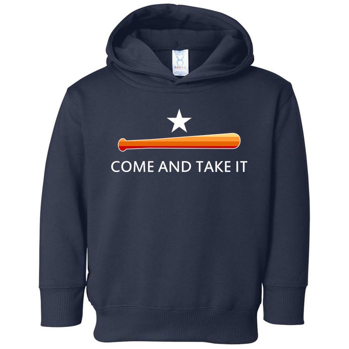 Come and Take It Houston Vintage Baseball Bat Flag Toddler Hoodie