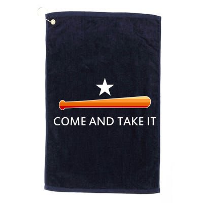 Come and Take It Houston Vintage Baseball Bat Flag Platinum Collection Golf Towel