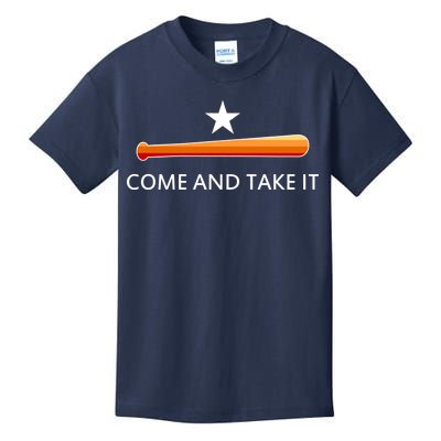 Come and Take It Houston Vintage Baseball Bat Flag Kids T-Shirt