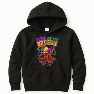 Come At Me Breaux Mardi Gras Crawfish Kids Hoodie